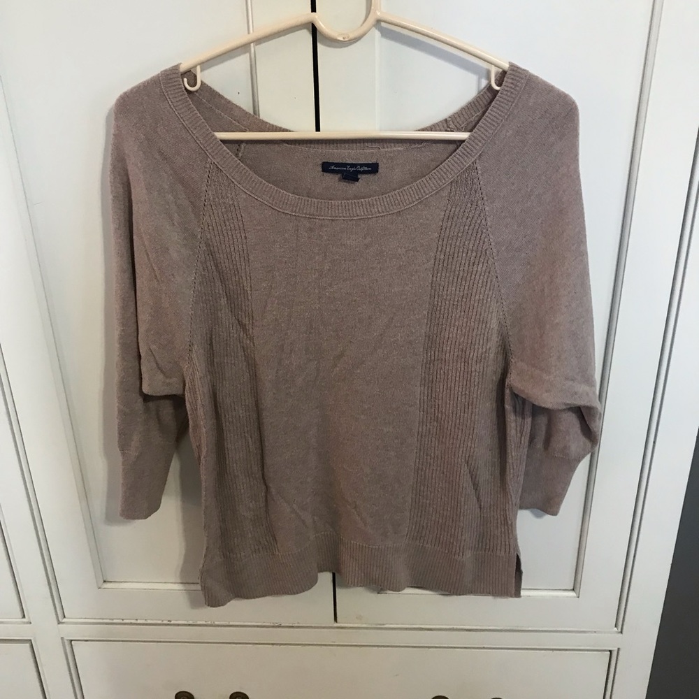 Brown A&E sweater